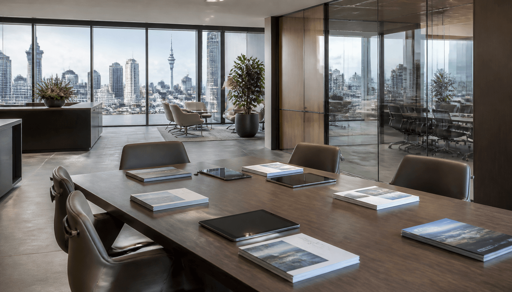 Modern Auckland office foyer representing managed fund administration