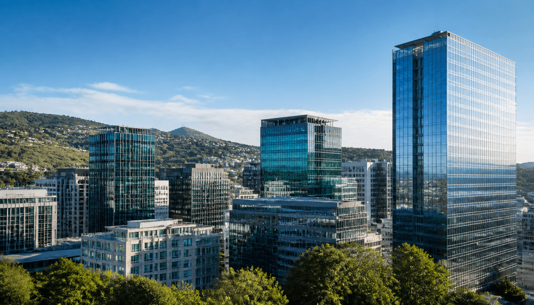 Wellington financial district office buildings