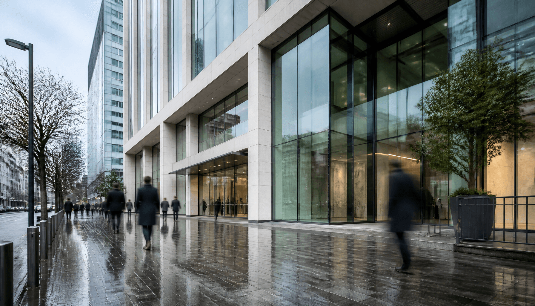 FMA building on Wellington's Lambton Quay on an overcast morning